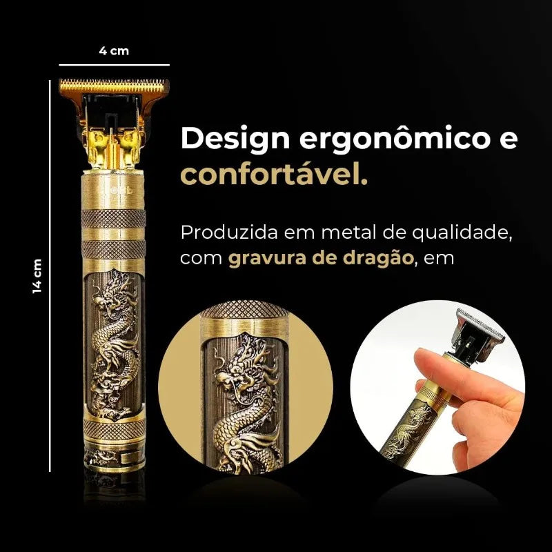 Barbeador Dragon Máquina de corte de cabelo e barba masculina elétrico profissional