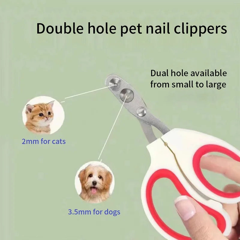 Cortador de unhas profissional para cães e gatos, cortador de aço inoxidável.